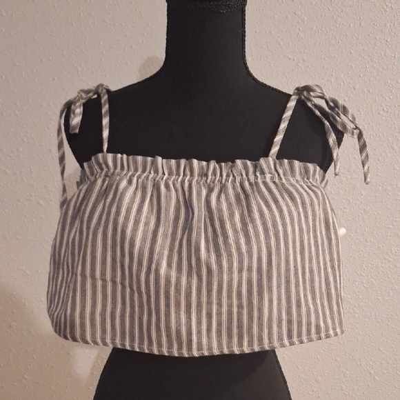 SHEIN Tops - Striped Gray Women's Top